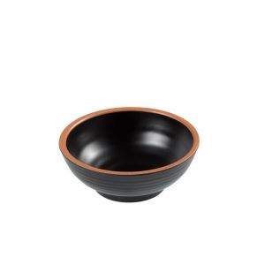 Miska čierna/ terracotta 14x5,5 cm / 400 ml melamín