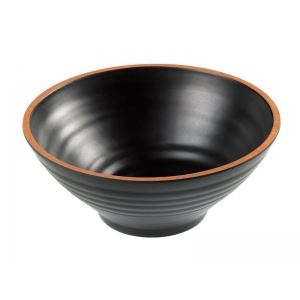 Miska čierna/ terracotta 23x9,7 cm / 1800 ml melamín