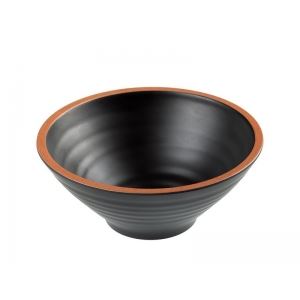 Miska čierna/ terracotta 20x8,5 cm / 1000 ml melamín