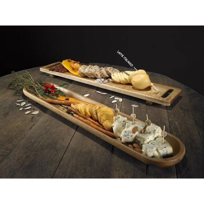 Servírovacia doska akácia 60x12x3 cm, vyvýšený okraj
