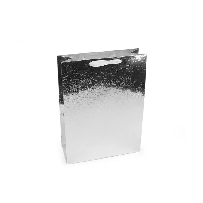 Taška METALL strieborná 23x18x10 cm