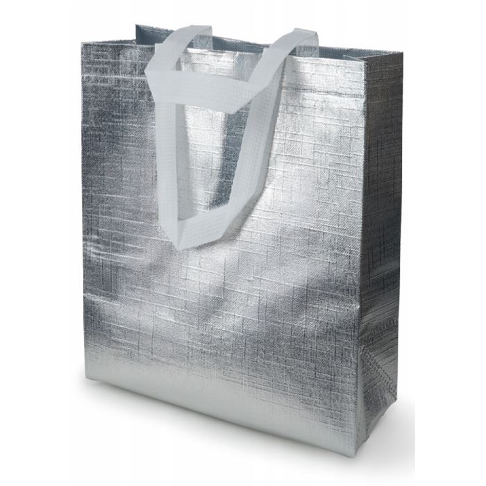 Taška METALL strieborná 72x50x18cm