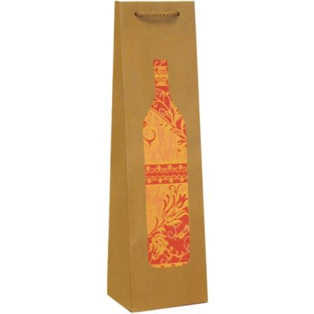 Taška na fľašu - sivá A2 s dekorom 576A T (MIX) 39x11,5x9    