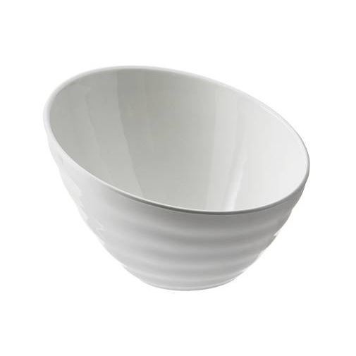 Miska biela melamín skosená 27,4 × 18 × 10 cm (2500 ml)