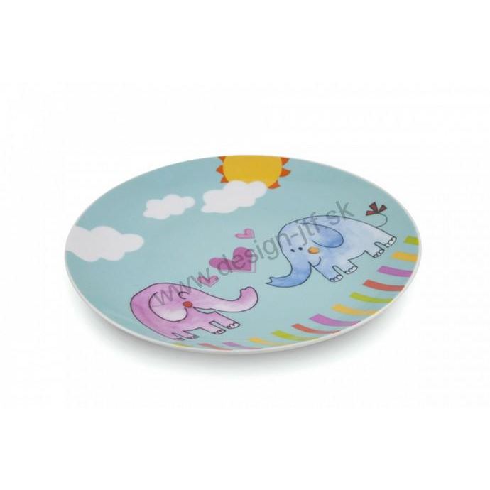 Detský plytký tanier 21 cm SLON – porcelán