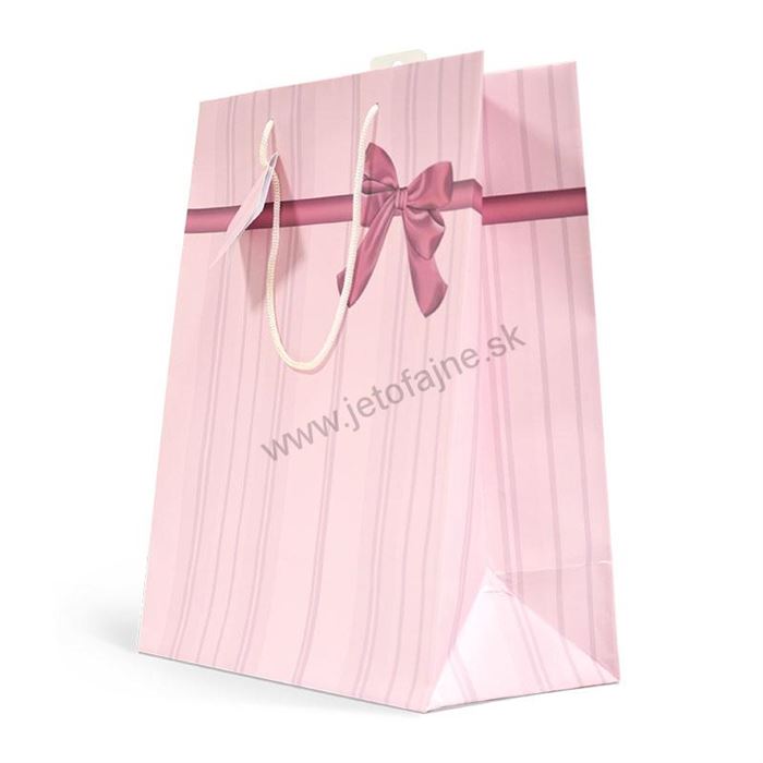 Taška darčeková veľká T0062 26x32x13 cm mašľa