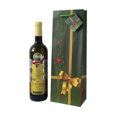 Taška vianočná lamino 12,5x36x8,5 cm zelená