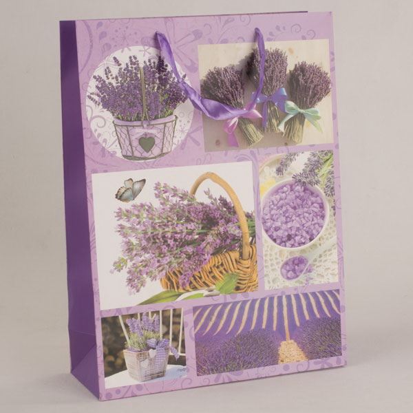 Papierová taška DKTAS17213 levandula 31 × 42 × 11 cm