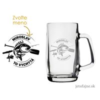 Krígeľ na pivo Rybár to vychytá 0,5 l