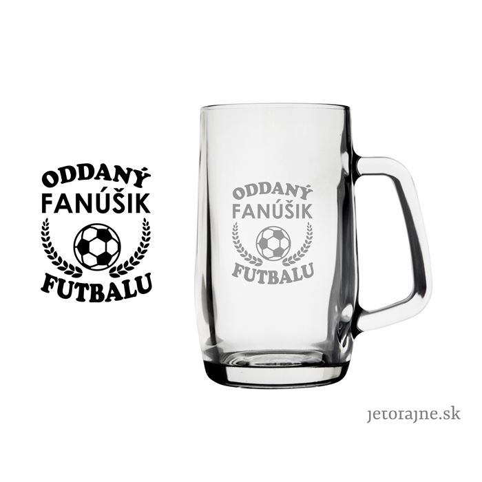 Krígeľ na pivo Fanúšik futbalu 0,5 l