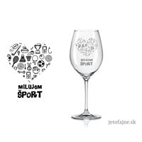 Pohár na víno 470 ml Milujem šport