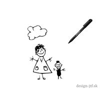 Vlastný ručne kreslený motív - pieskovanie