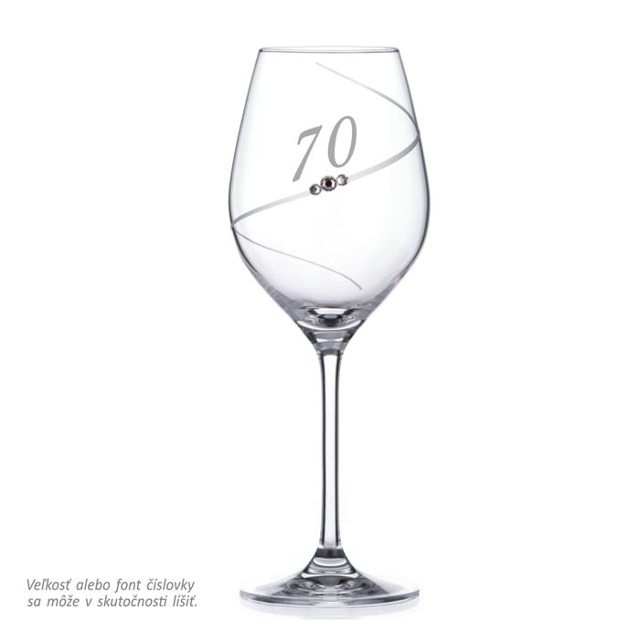 Výročný pohár s číslom 70 COSMIC Swarovski (470 ml)