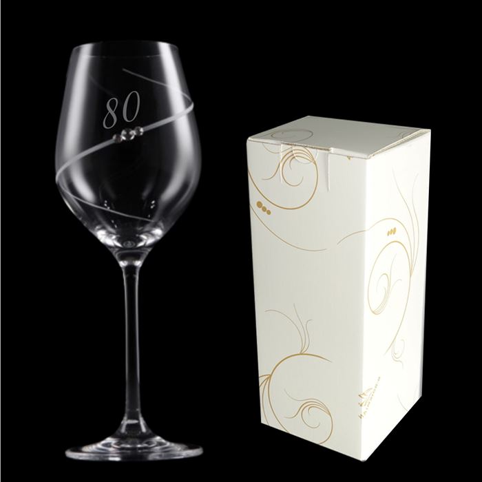Výročný pohár s číslom 80 COSMIC Swarovski (470 ml)
