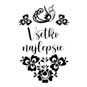 Pohár na víno "Všetko najlepšie" 350 ml