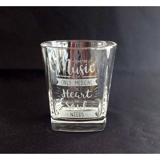 Pohár na whisky MUSIC MEDICINE 350 ml