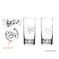 Pohár s monogramom Noty 350 ml