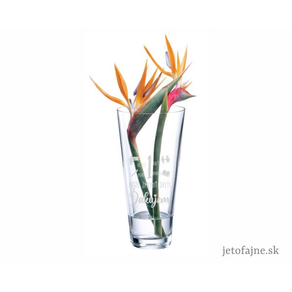 Váza 25 cm - ĎAKUJEM