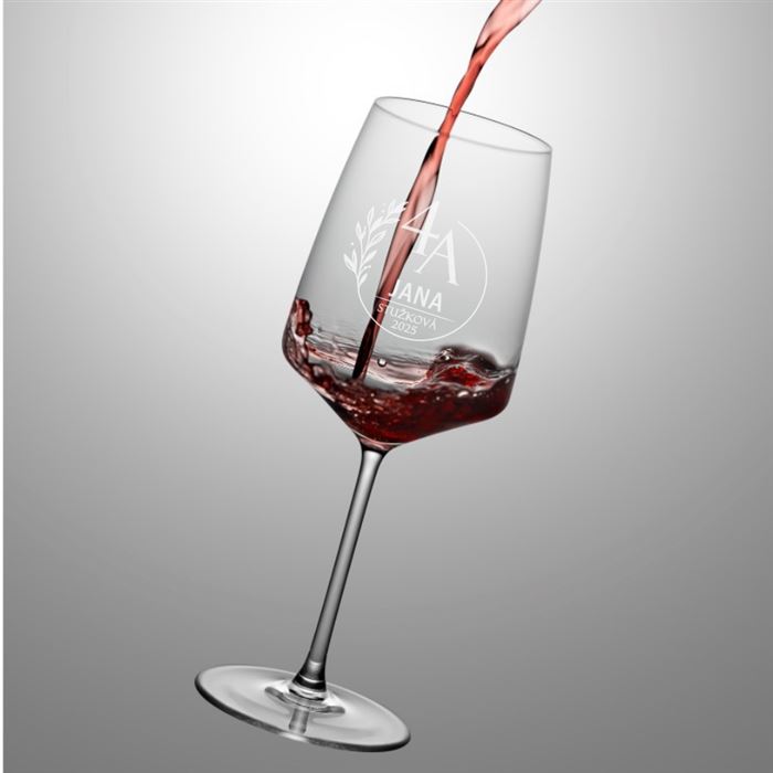 Pohár na víno Stužková- Vista 520 ml (mix dekorov)