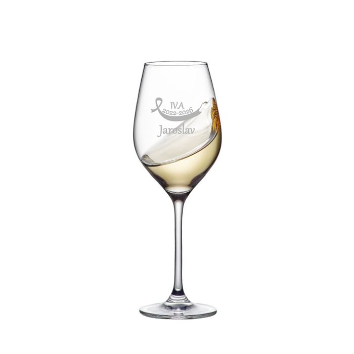 Pohár na víno Stužková- Celebration 360 ml (mix dekorov)