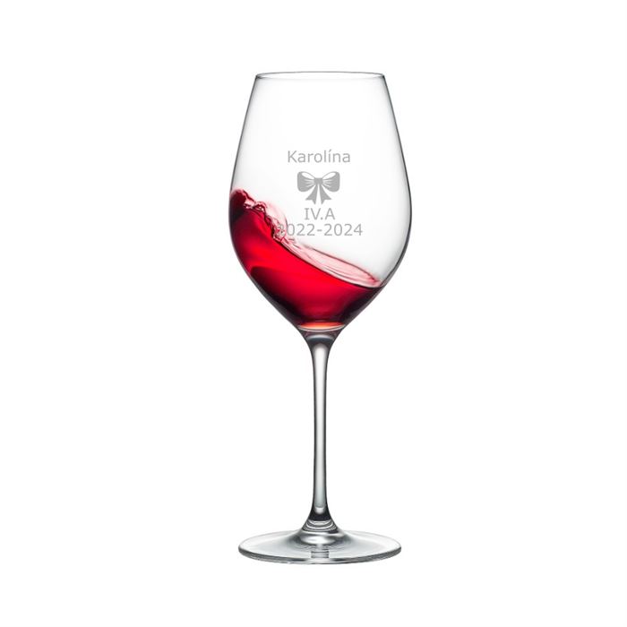 Pohár na víno Stužková- Celebration 470 ml (mix dekorov)