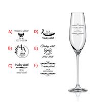 Pohár na sekt Stužková- Celebration 210 ml (mix dekorov)