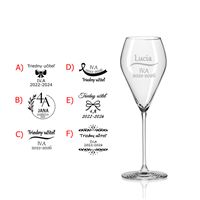 Pohár na prosecco Stužková- Universal 230 ml (mix dekorov)