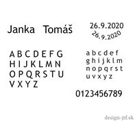 FONT č. 7 (1 až 2 slová) - pieskovanie