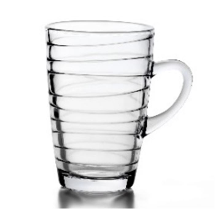 Sklenený hrnček s uchom 350 ml LAT360