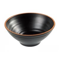 Miska čierna/ terracotta 23x9,7 cm / 1800 ml melamín