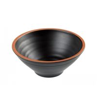 Miska čierna/ terracotta 20x8,5 cm / 1000 ml melamín