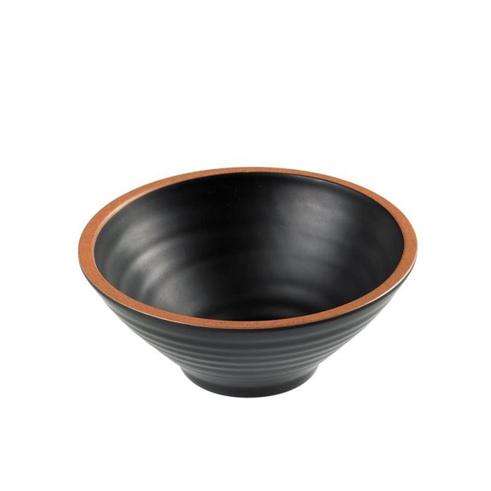 Miska čierna/ terracotta 18x7,5 cm / 800 ml melamín