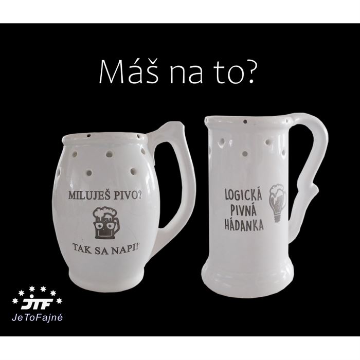 Vtipný krígel Logická hádanka (buclák/vysoký)