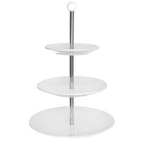 Stojan 3-poschodový – porcelán, etažér