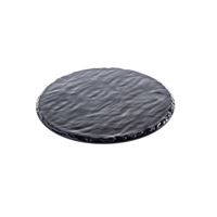 Čierny melamínový podnos s efektom bridlice Ø 30 cm