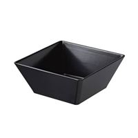 Čierna štvorcová melamínová misa na šalát 30x30x11,5 cm - 6 l