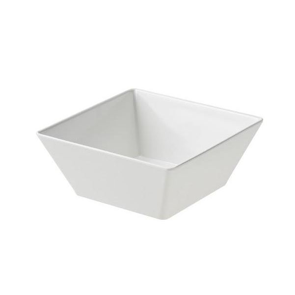 Biela štvorcová melamínová misa na šalát 30x30x11,5 cm - 6 l
