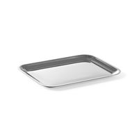 Servírovací podnos obdĺžnikový – nerezová oceľ, 205×155mm