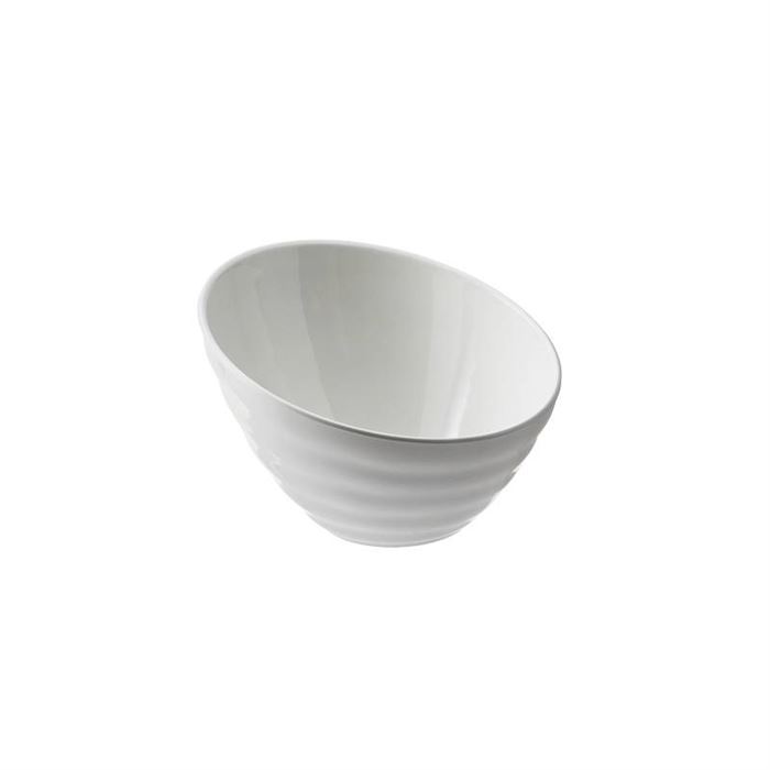 Miska biela melamín skosená 17,8x6,6x11,5 cm (750 ml)