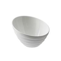 Miska biela melamín skosená 20,3 × 7,5 × 13 cm (1 200 ml)