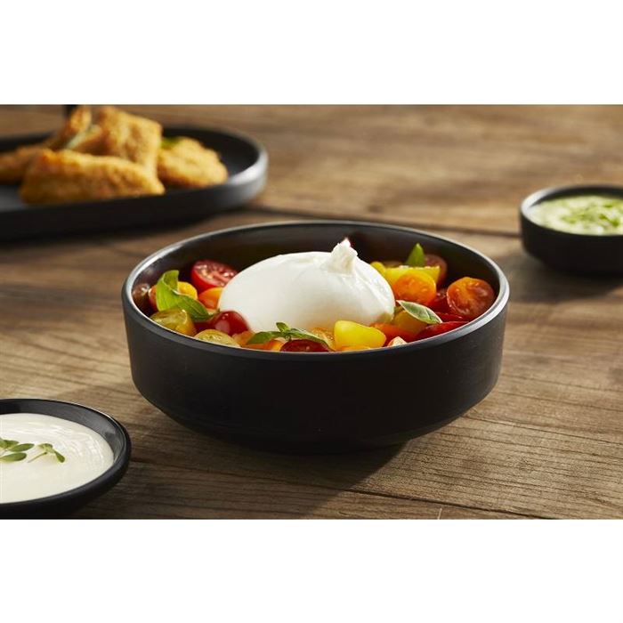 Čierna melamínová miska Lanzarote Ø 15,4 cm – 500 ml