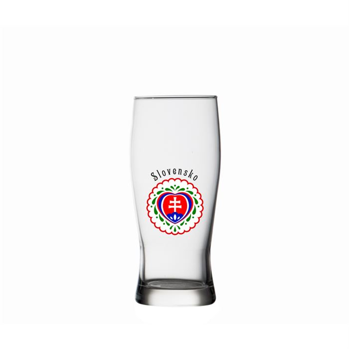 Pivný pohár Slovensko 0,5 l Gold