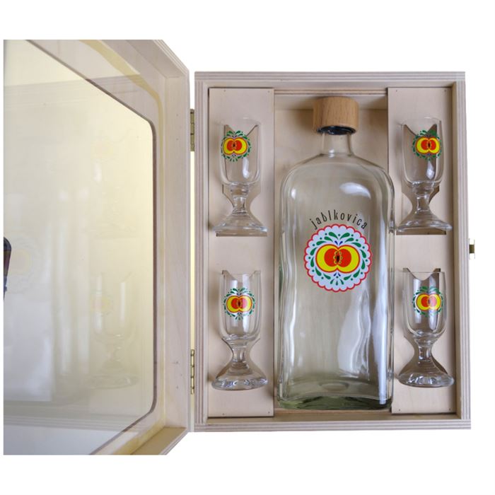 Darčeková kazeta Širokáň - JABLKOVICA (0,7 l + 4x 0,02 l)