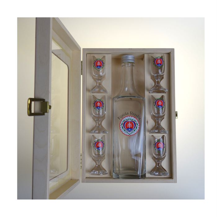 Darčeková kazeta Elegán - PIJATIKA SLOVAKIA (0,7 l + 6x 0,02 l)