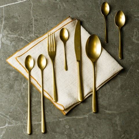 Nôž jedálny zlatý LUI GOLD