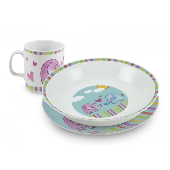 Detská súprava porcelánu SLON, 3-dielna
