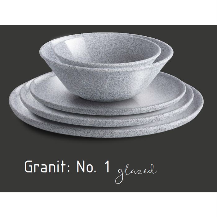 Tanier plytký rovný 26 cm GRANIT No. 1 glazed