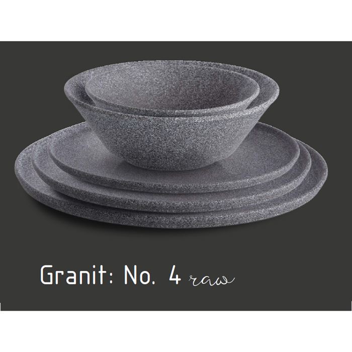 Tanier plytký rovný 29 cm GRANIT No. 4 raw