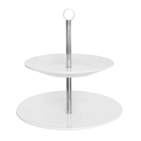 Stojan 2-poschodový – porcelán, etažér
