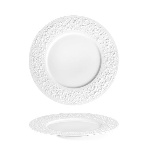 Tanier plytký 27 cm STONE biely